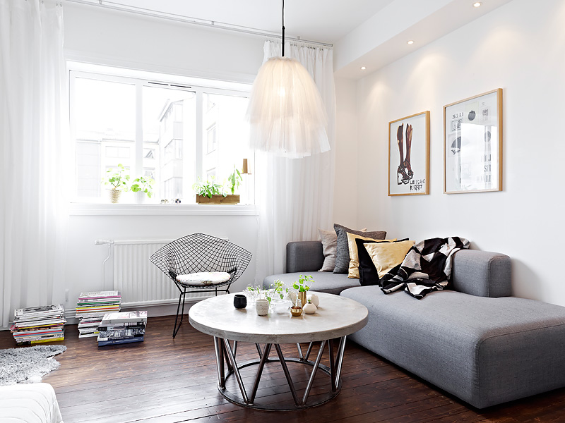 Paredes grises, muebles blancos, suelo de madera - Blog tienda decoración  estilo nórdico - delikatissen