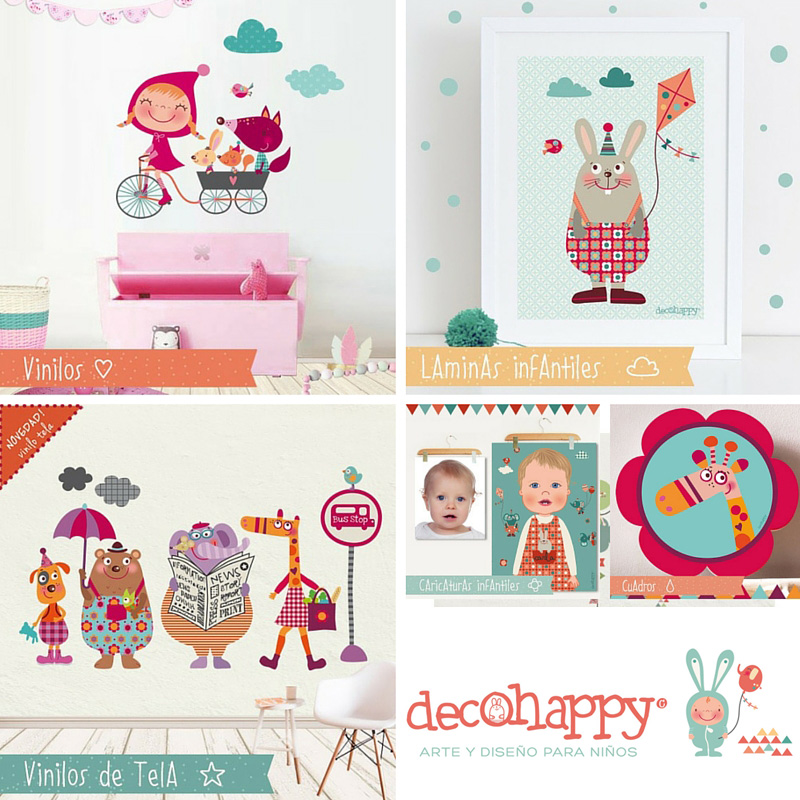 Vinilos infantiles y decorativos vinilos de quita y pon tienda online vinilos laminas cuadros vinilos infantiles decoración paredes decoración infantil Decohappy complementos hogar accesorios decoración 