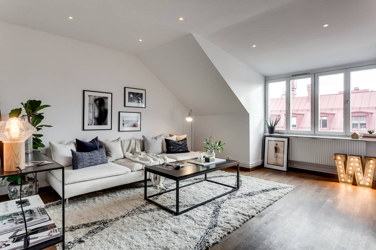 piso pequeño habitaciones grandes interiores pequeños habitaciones amplias estilo nórdico escandinavo distribución pisos pequeños distribución diáfana decoración pisos pequeños decoración interiores blog decoración nórdica 71 m² con un sólo dormitorio 