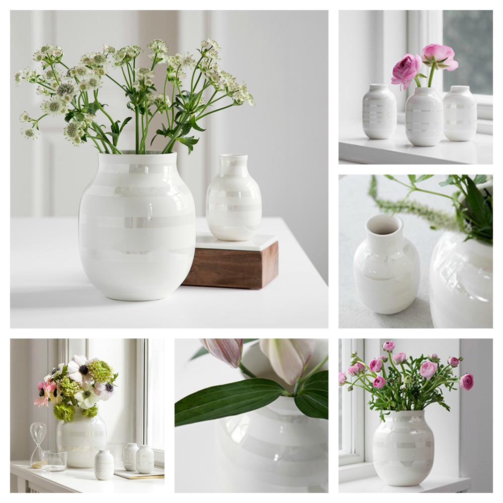 delikatissen Omaggio vase Kähler Omaggio Pearl estilo nórdico diseño nórdico diseño danés decoración interiores complementos hogar cerámica de diseño cerámica danesa accesorios hogar 