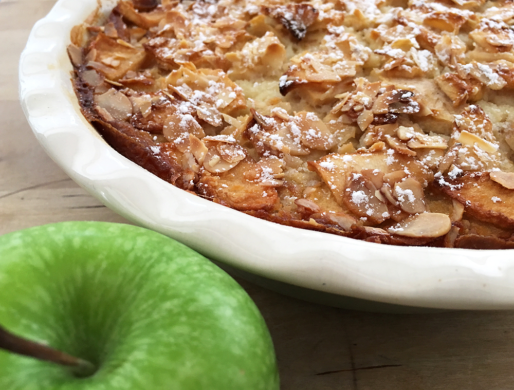 tartas sin base tartas de frutas tartas caseras tarta sin gluten tarta más fácil del mundo tarta de manzana recetas postres delikatissen pudding de manzana 