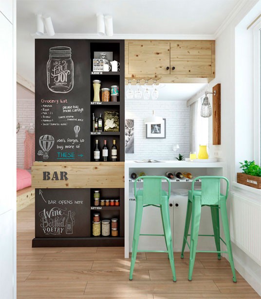 pintura tiza cocina pintura pizarra pared negra cocina pared de pizarra en la cocina decoración pisos pequeños decoración mini pisos deco diy pintura pizarra cocina nórdica blog decoración nórdica 