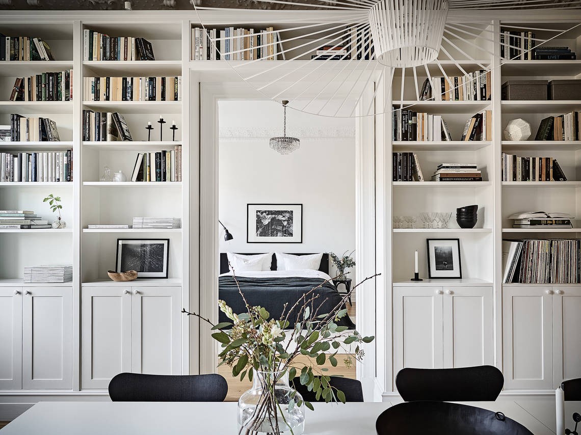 librerías inspiración Librerías de suelo a techo estilo escandinavo estilismo de estanterías estanterías nórdicas estanterías inspiración distribución librerías blog decoración nórdica 