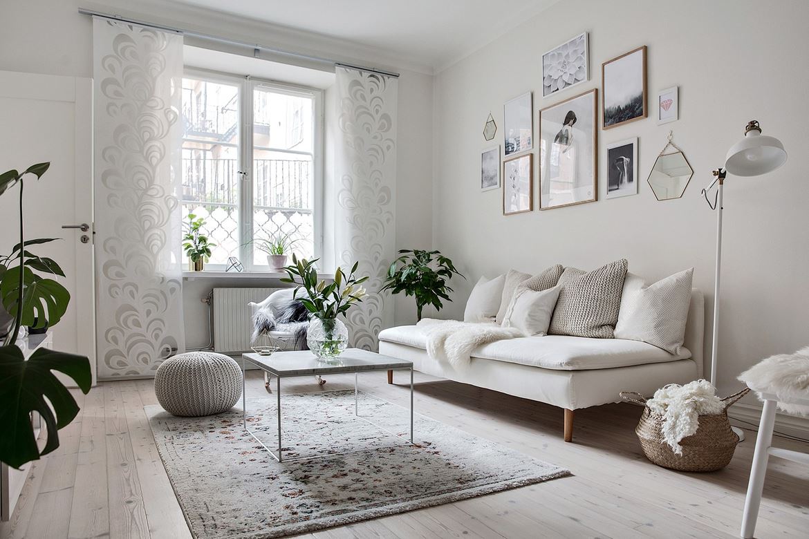 piso estocolmo nordico blanco puro estilo nórdico estilo escandinavo diseño interiores decoración pisos pequeños decoración minipisos decoración espacios pequeños decoración en blanco 