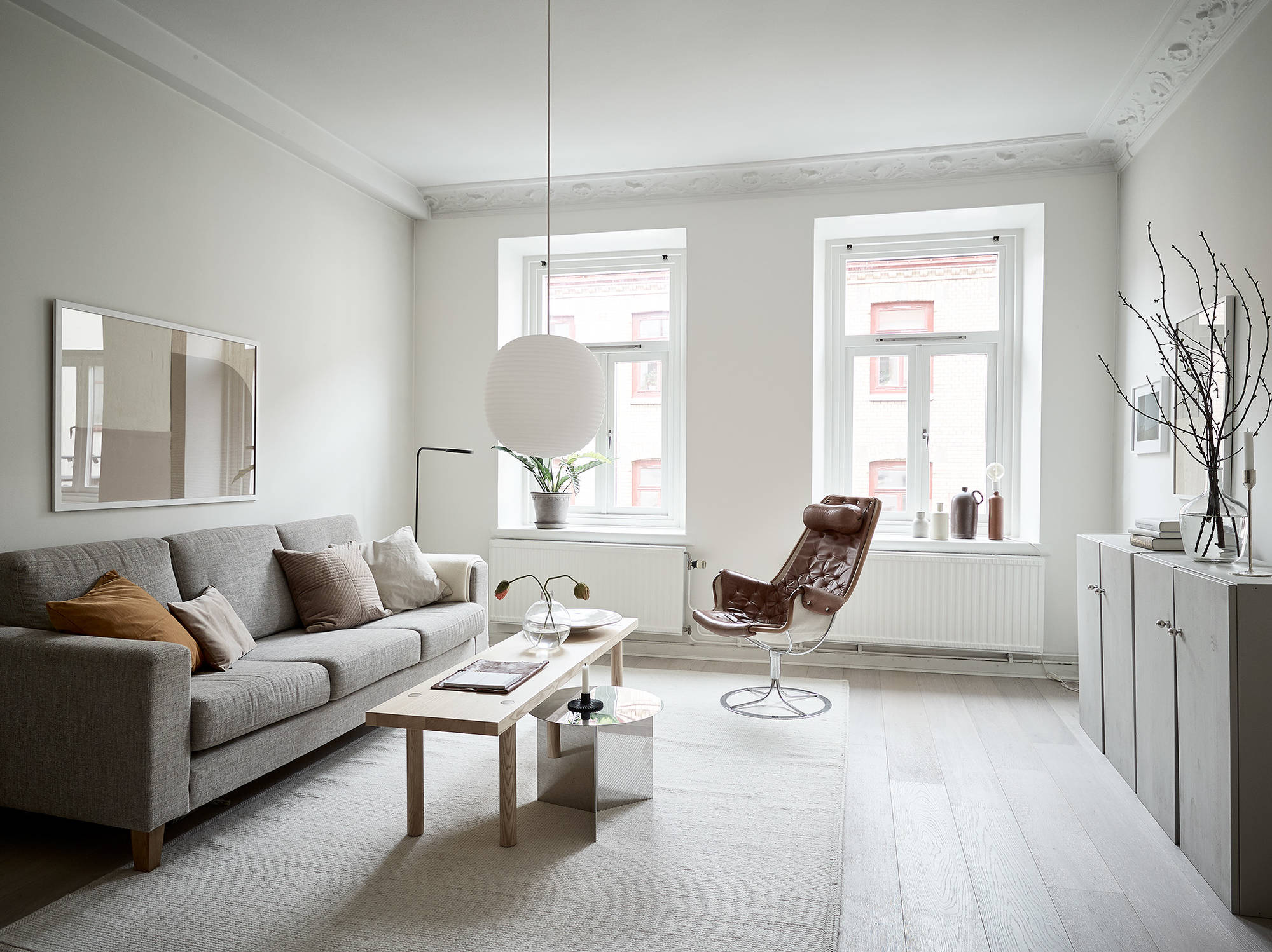 piso sueco muebles ikea interiores pequeños estilo escandinavo decoración nórdica decoración marrón decoración blanco 