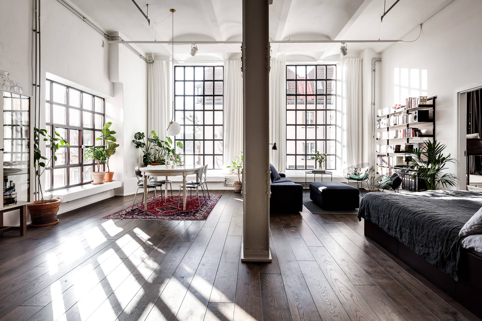 estilo escandinavo espacio diáfano cocina abierta Apartamento tipo loft 
