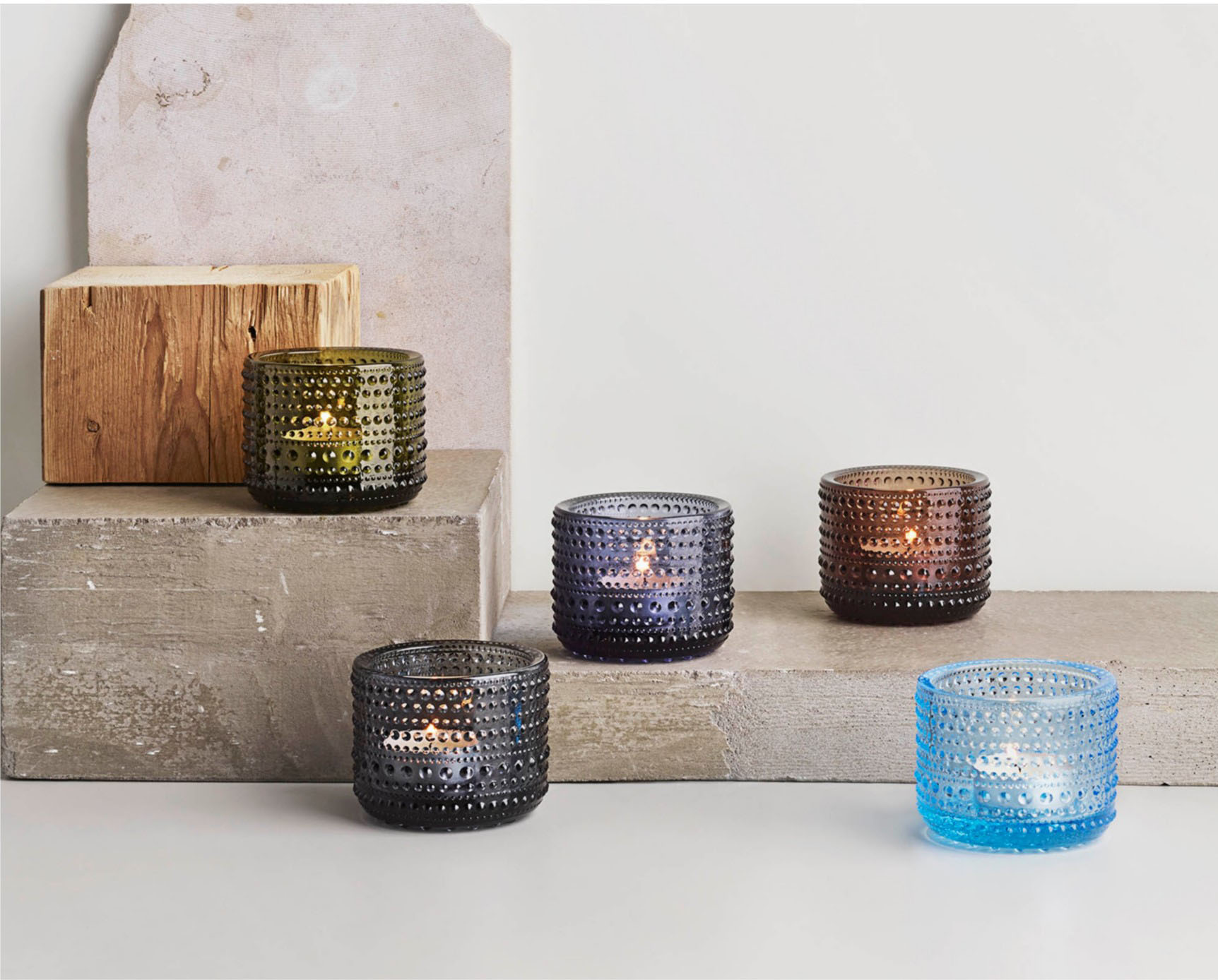 velas tea light portavelas Kivi portavelas Kastehelmi portavelas iittala diseño finlandés accesorios decoración 