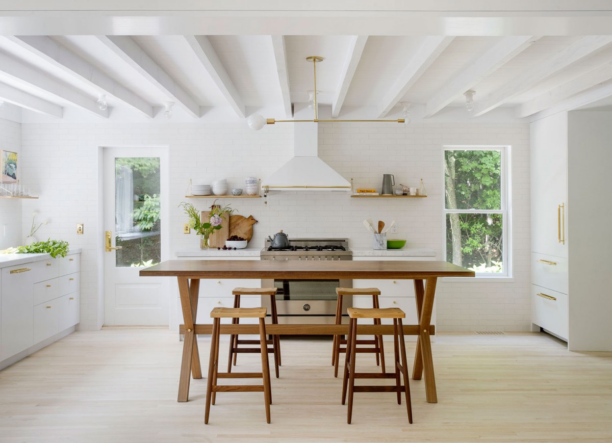 muebles de diseño madera natural estilo hamptons estilo escandinavo decoración en blanco casa new york casa de la playa beach house 