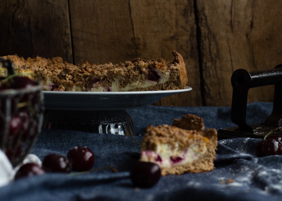 tarta lácteos frutas tarta frutas tarta facil Tarta de queso y cerezas cherry pie cherry cake cheese cake 