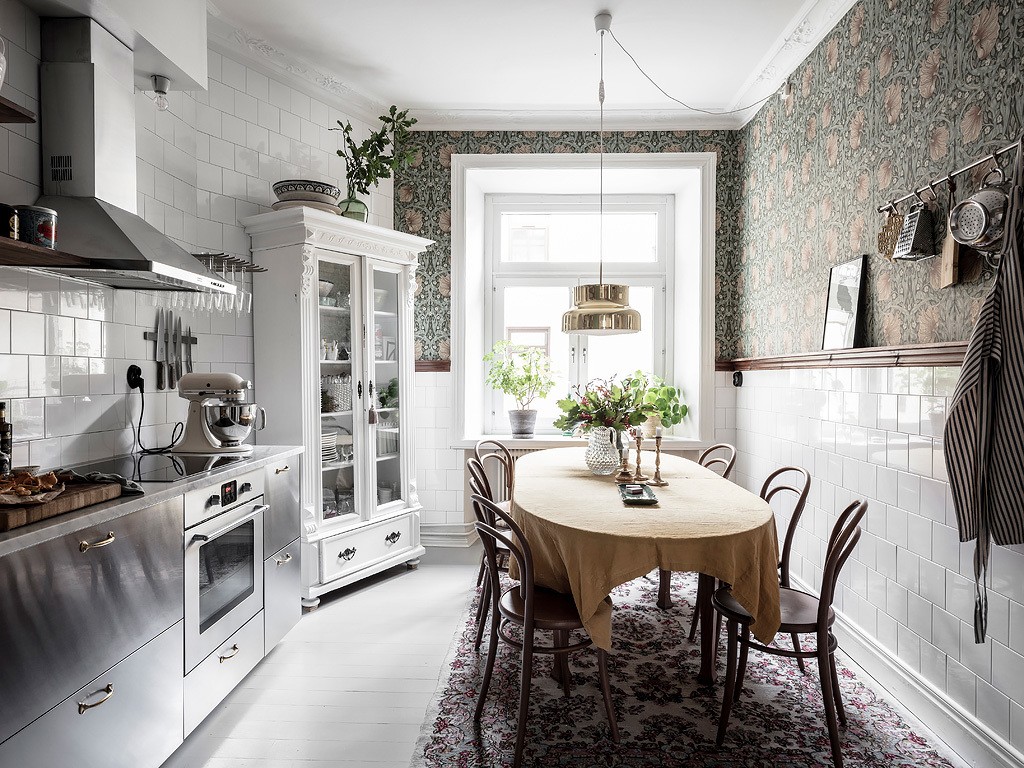 Papel pintado papel de pared cocinas suecas cocinas nórdicas 
