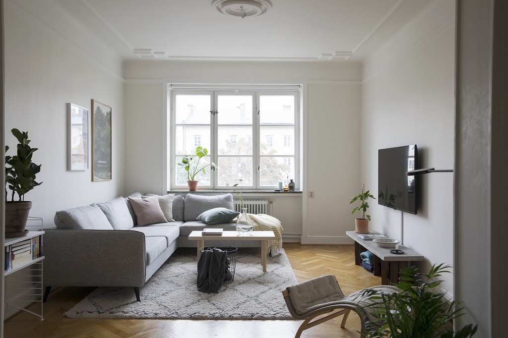 estilo escandinavo distribución semidiafana decoración pisos pequeños 