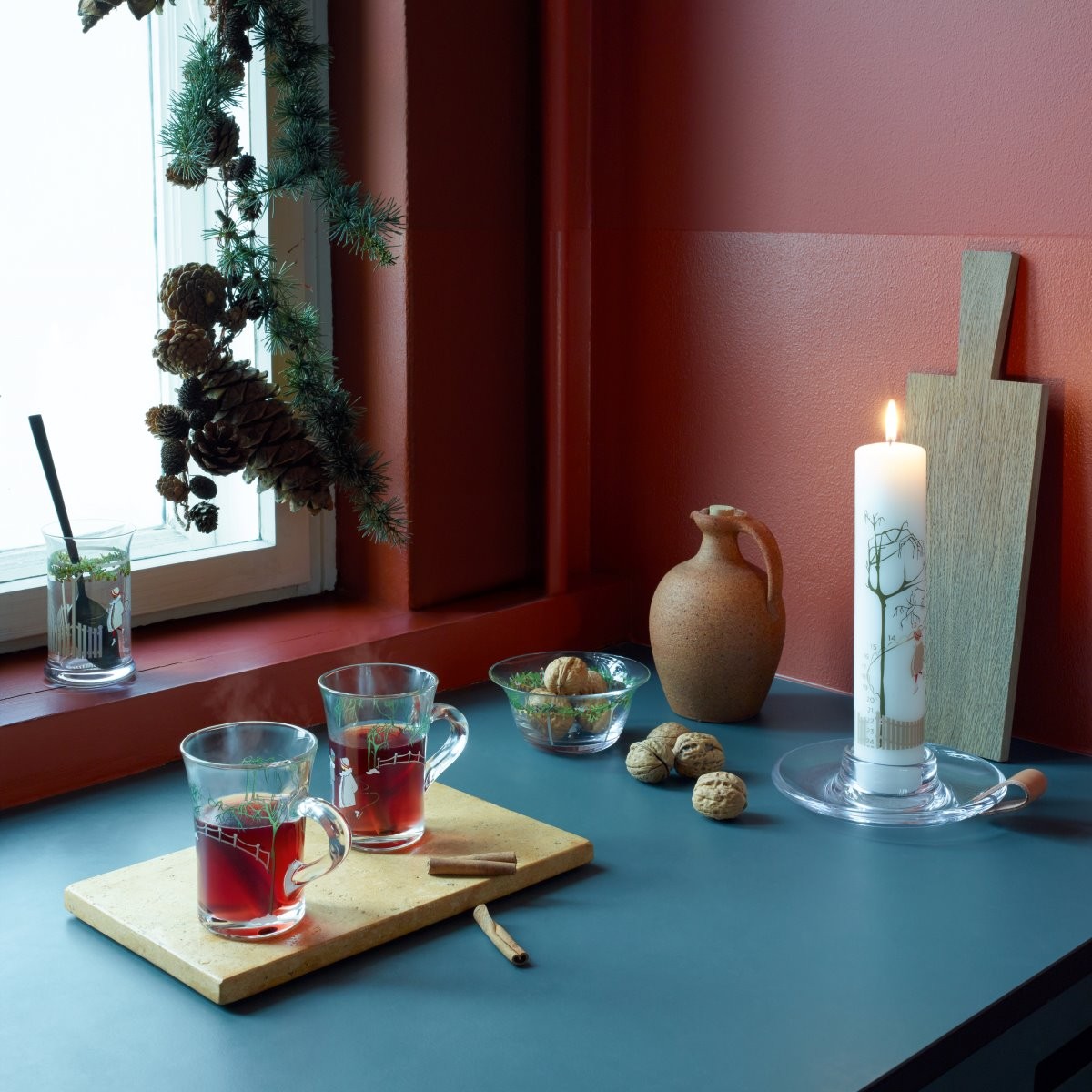 tienda de navidad tazas para vino caliente tazas cristal navidad países nórdicos gløgg y æbleskiver dulces navideños diseño nórdico diseño danés costumbre nórdicas 