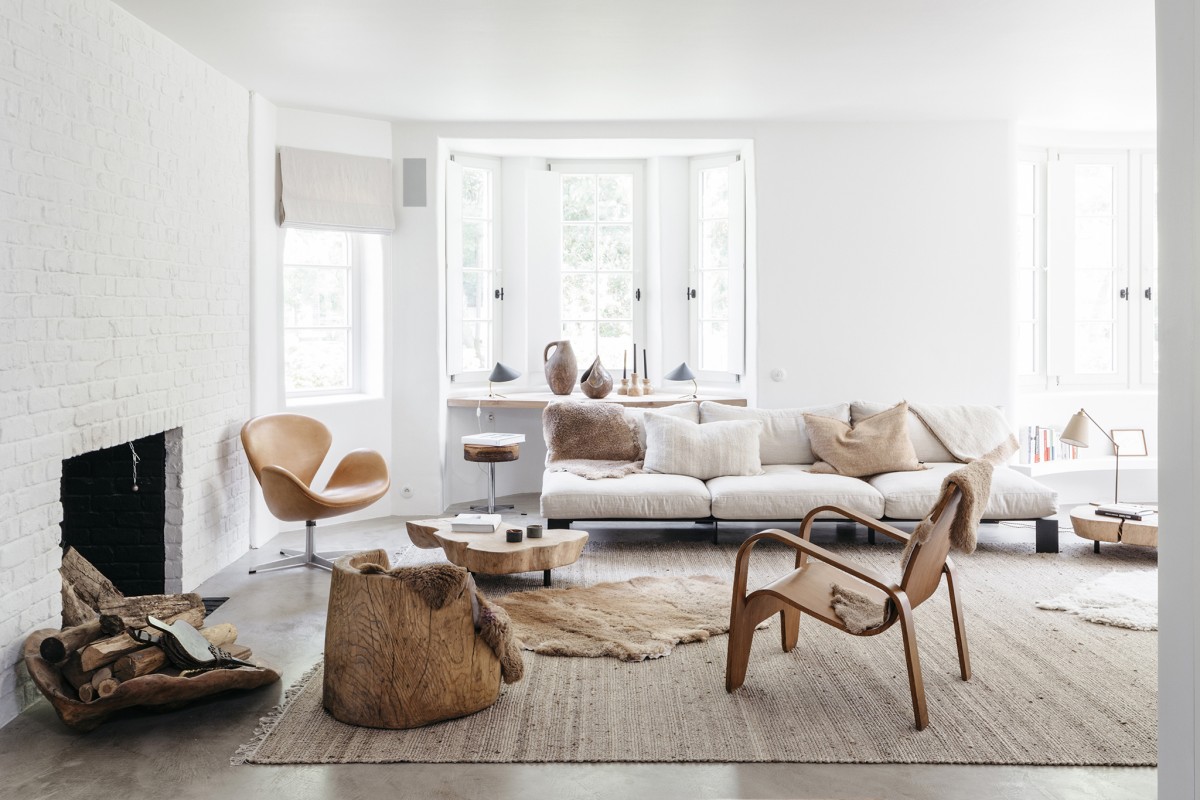 delikatissen sillón swan decoración madera natural decoración escandinava decoración en neutros 
