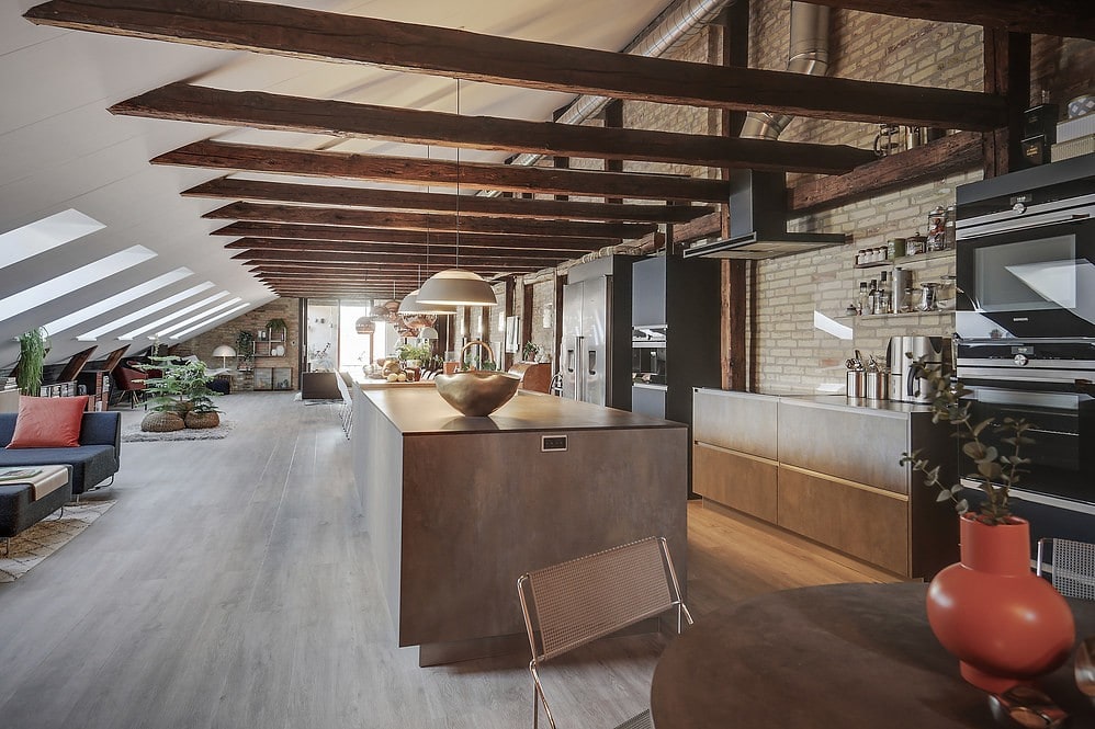 muebles de diseño gran piso abierto estilo escandinavo vintage espacio diáfano distribución lof diseño dúplex diseño ático decoración decoración nórdica clásica 