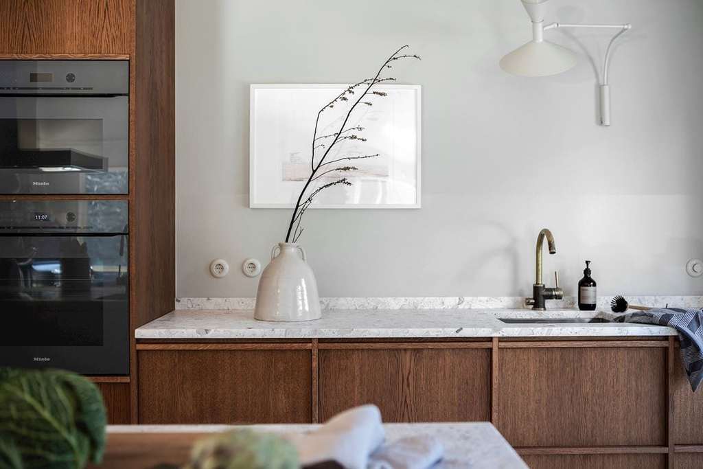 terrazo nordico terrazo calacatta terrazo Nordiska kök marmol calacatta isla de cocina de terrazo encimera de terrazo cocina nórdica cocina moderna cocina con terrazo cocina con isla 