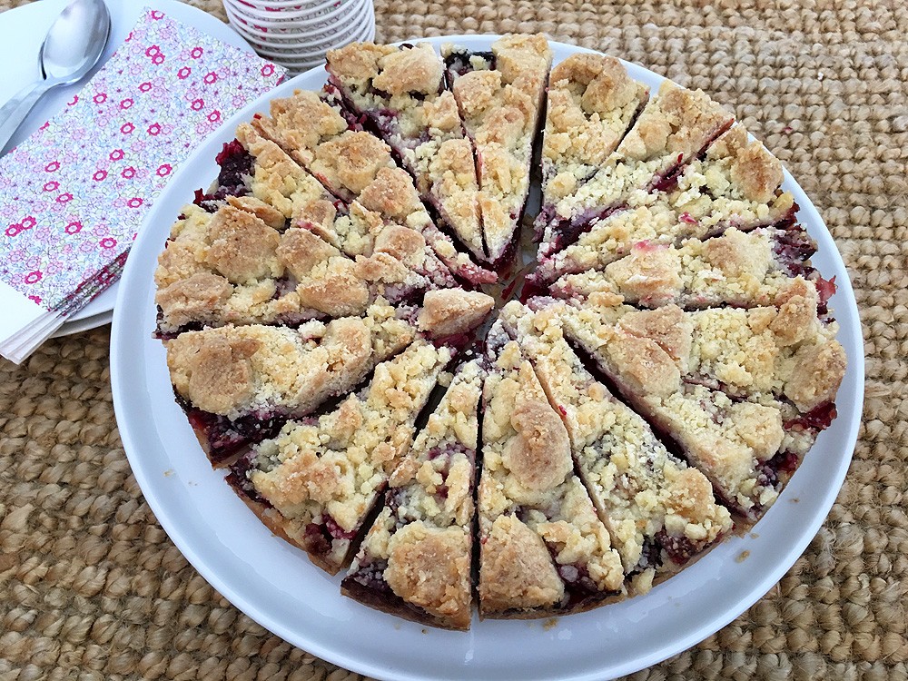 tarta facil tarta de frutas casera tarta de cerezas crumble cerezas cherry tart cherry pie cherry crumble 