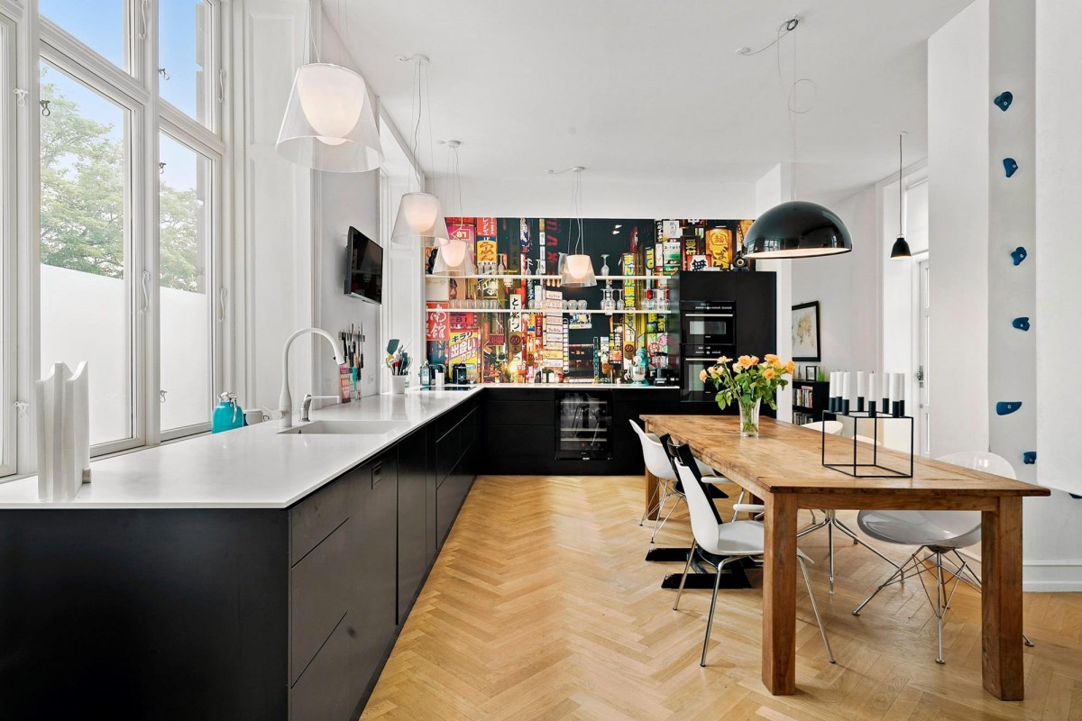 vinilo tokyo vinilo tokio vinilo cocina profundidad con vinilo mural cocina estilo nórdico cocina nórdica cocina moderna cocina grande 