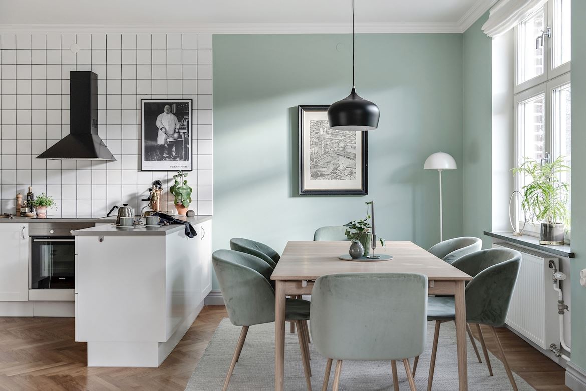 scandinavian living scandinavian kitchen scandinavian interiors mint kitchen decoración comedor comedor nórdico mint comedor nórdico comedor mint cocina con office cocina comedor cocina abierta 