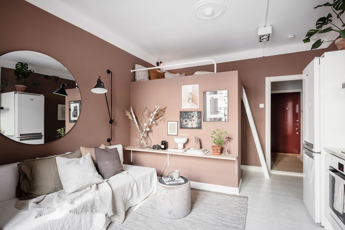 delikatissen piso pequeño para chicas estudio de estilo nórdico estilo escandinavo apartamentos pequeños decoración femenina 