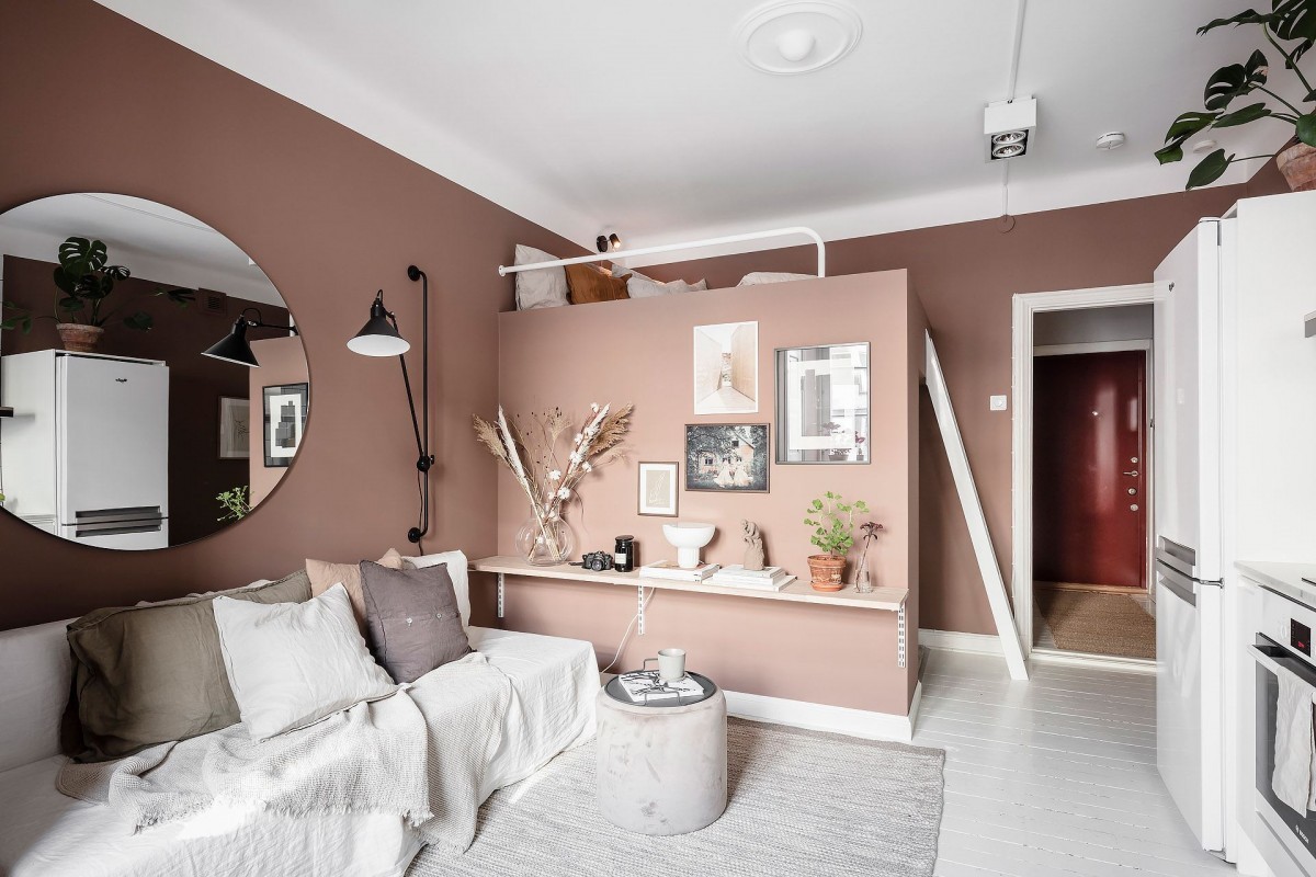 piso pequeño para chicas estudio de estilo nórdico estilo escandinavo apartamentos pequeños decoración femenina 