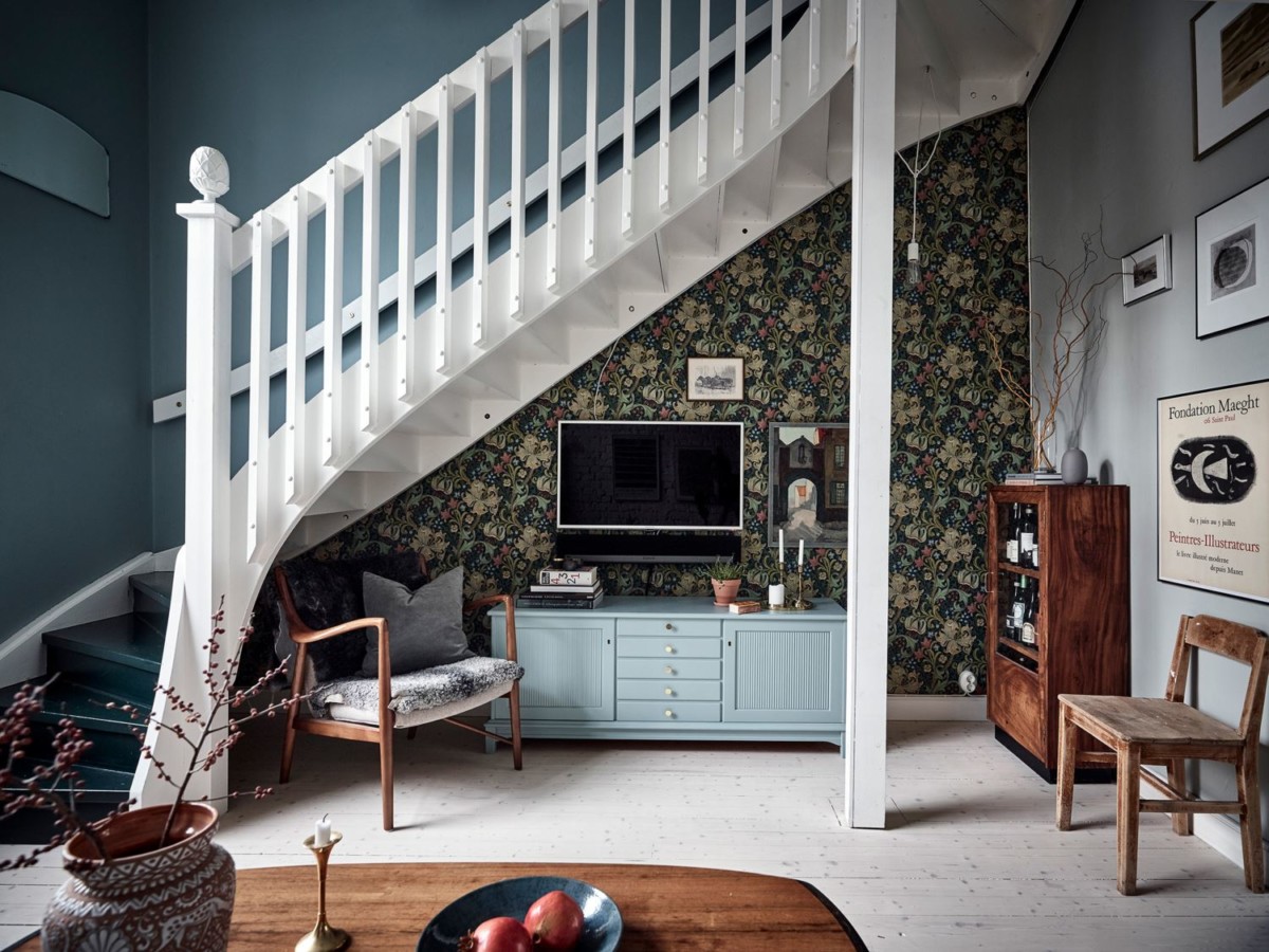 wallpaper vintage style vintage scandinavian scandinavian wallpaper scandinavian living scandi living pared de ladrillo Papel pintado papel floral papel de pared nordic vintage style modern scandinavian ladrilo visto interior design brick wall 