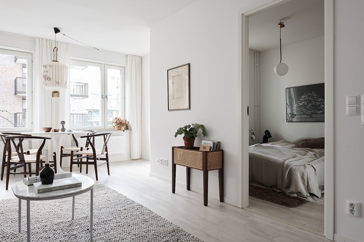 Apartamento sueco con aires de minimalismo japonés