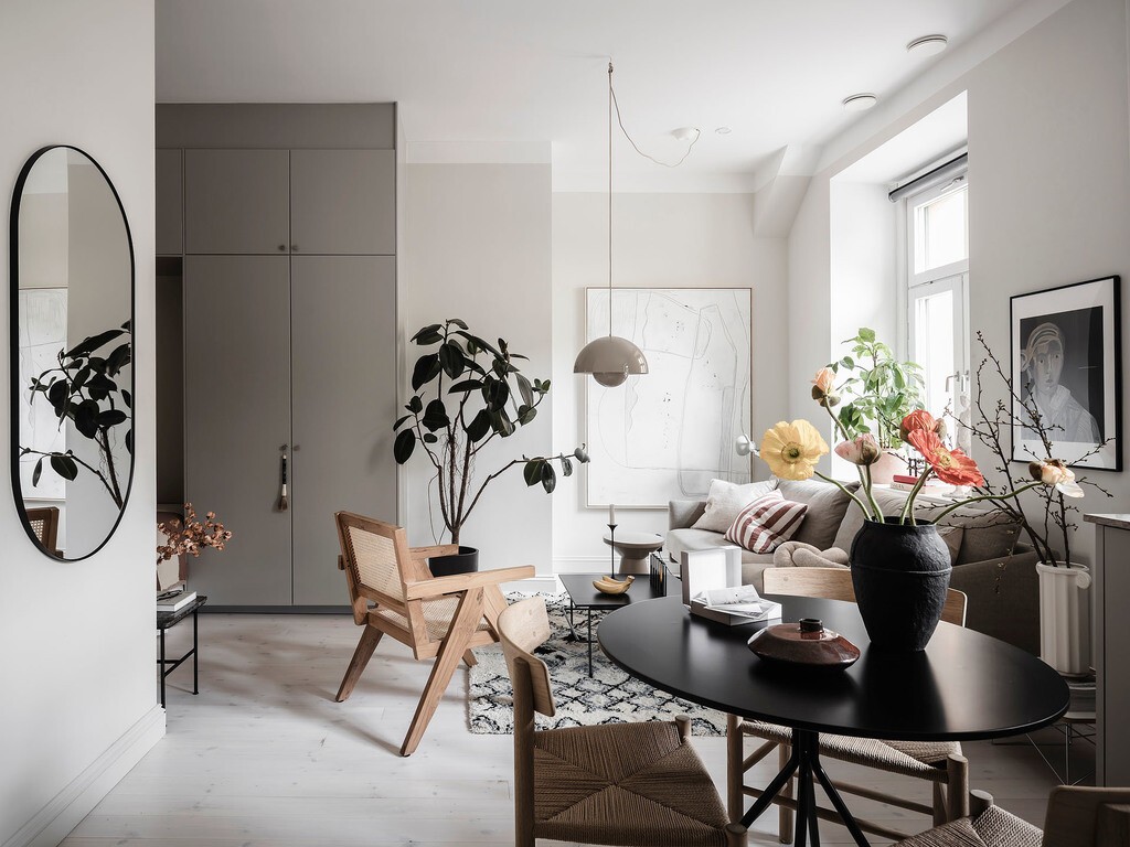 delikatissen studio apartment design scandinavian studio design scandinavian decor nordic style ideas for small spaces studio design ideas college apartments decor escandinava decorating ideas for tiny spaces decorating ideas for tiny apartments decoración nórdica decoración minipiso 