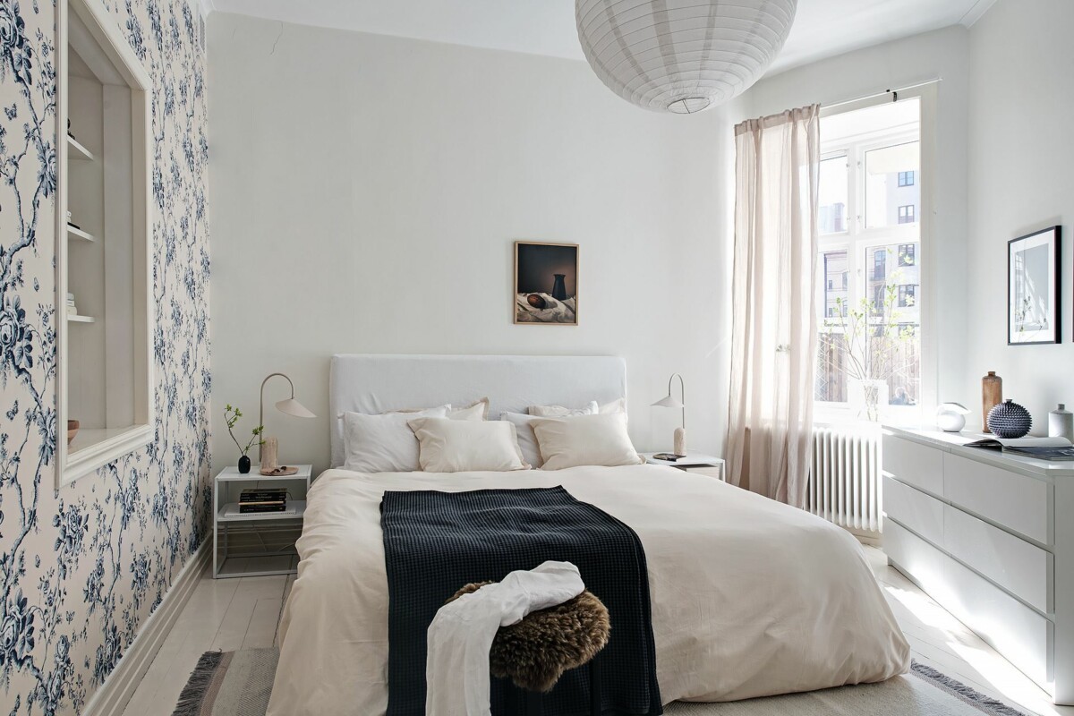 wallpaper flowers swedish decor scandinavian style scandinavian decor scandinavian bedroom scandi style scandi hygge scandi bedroom scandi apartment papel de pared floral nordic style estilo nórdico cozy estilo nórdico acogedor estilo escandinavo decoración escandinavo cálido escandinavo acogedor dormitorio nórdico cozy house cozy home cozy apartment blue and white bedroom scandi 