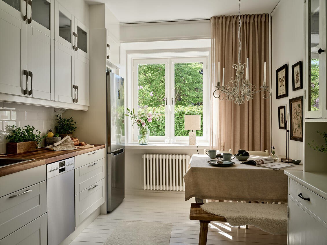 Cortinas para cocina clásicas