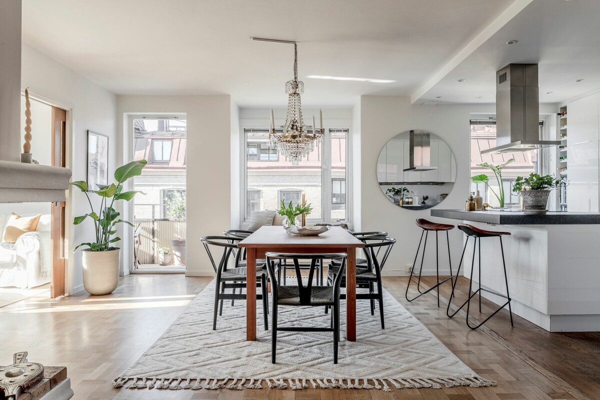 scandinavian kitchen scandinavian apartament scandi style modern scandi decor kitchen island distribución abierta decoración nórdica decoración moderna cocina con isla cocina abierta apartamento sueco 