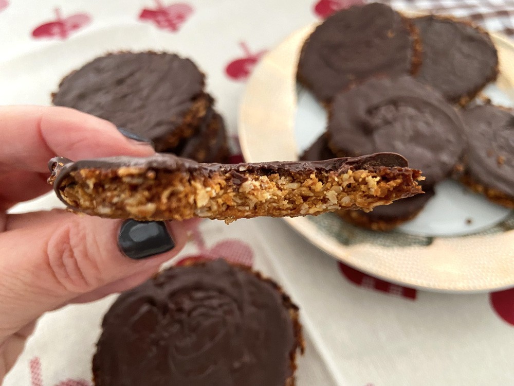 Chocolate HobNobs (cookies veganas, sin gluten)