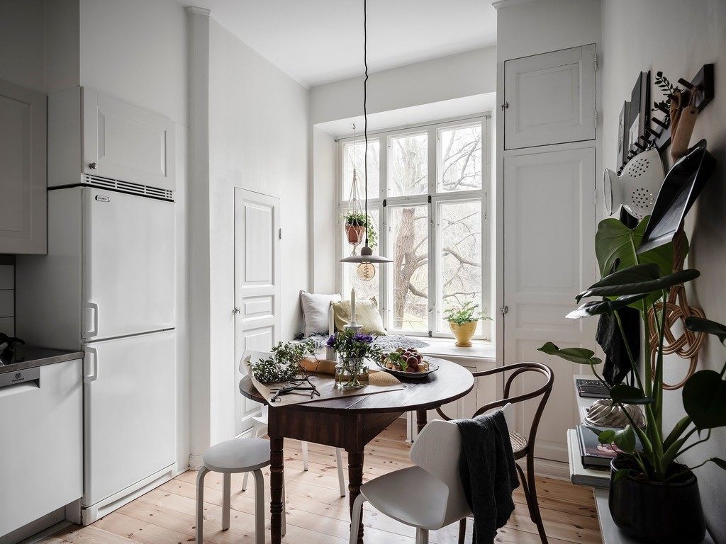 Asiento de ventana en la cocina