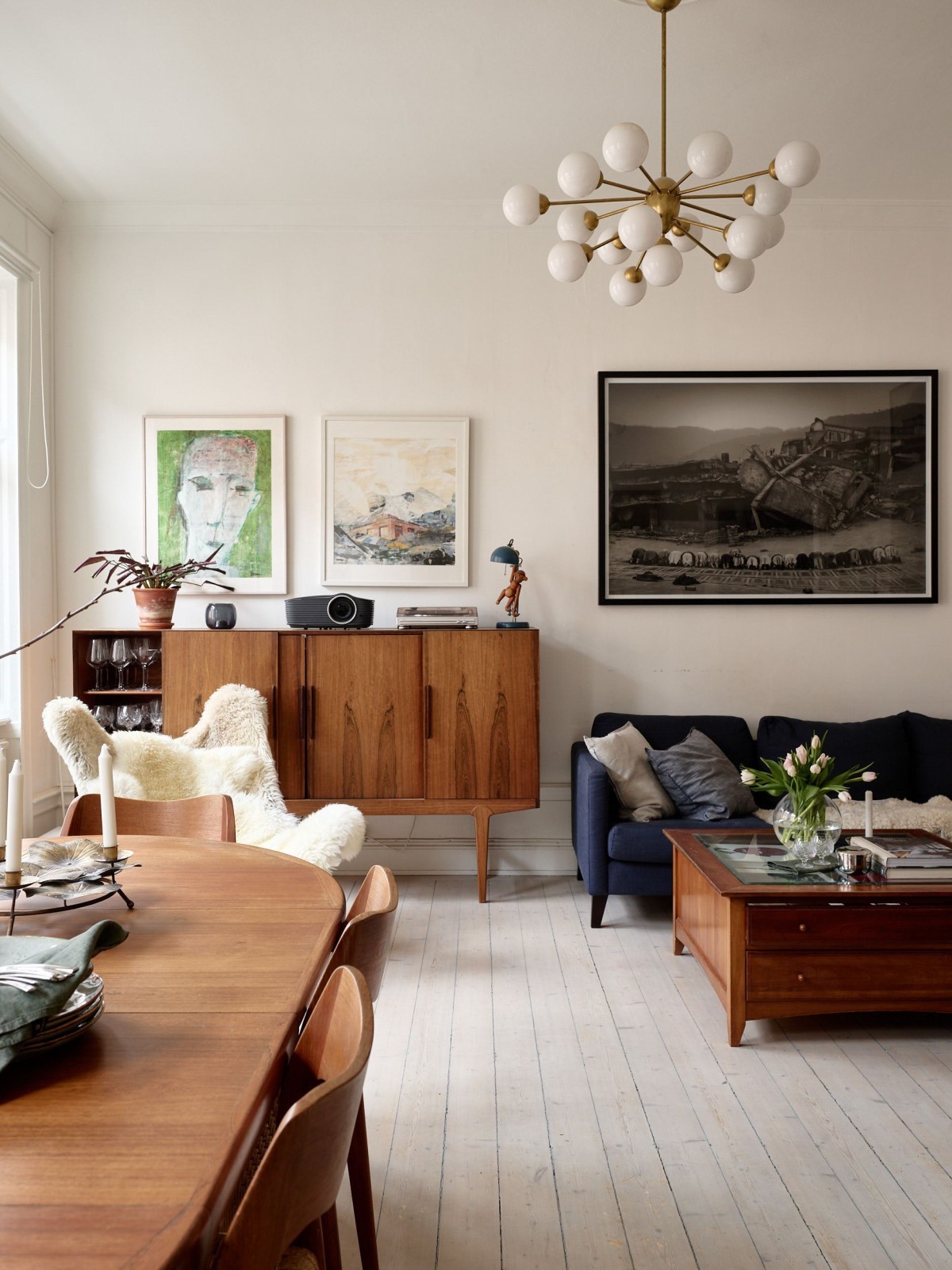 Muebles vintage en hogar moderno