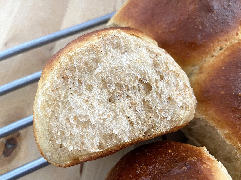 Soft dinner rolls con harina de espelta