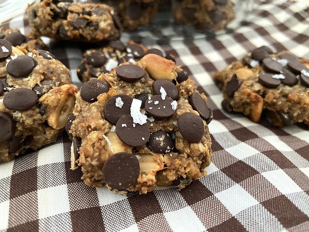 Galletas sin azúcar de plátano y avena