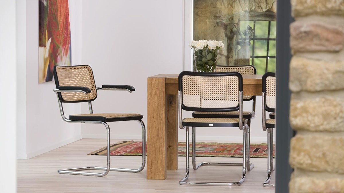 delikatissen silla de ratán silla de diseño silla cómoda diseño silla cesca marcel breuer knoll bauhaus design 