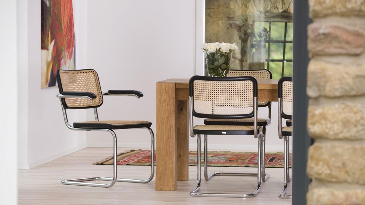 silla de ratán silla de diseño silla cómoda diseño silla cesca marcel breuer knoll bauhaus design 