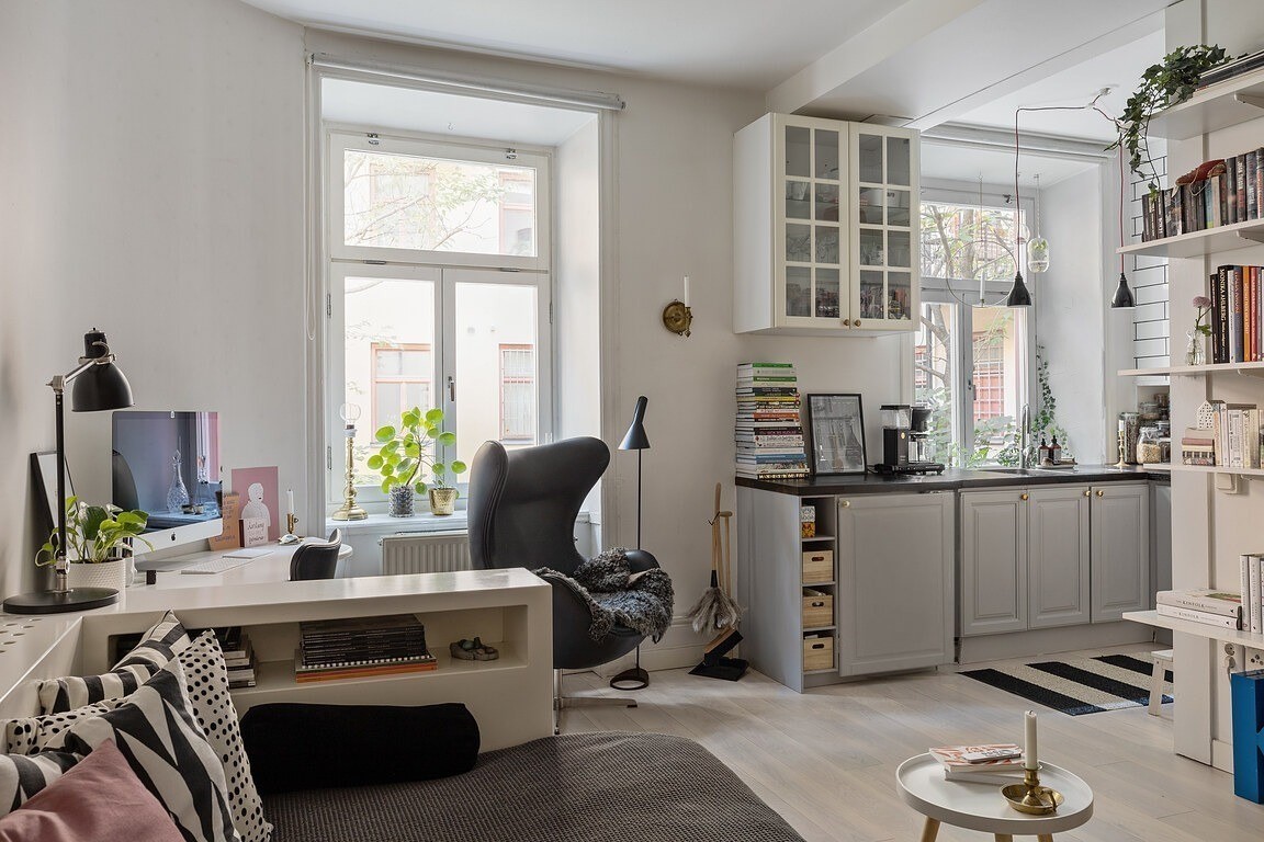 tiny scandi student apartment scandinavian piso estudiantes minipiso nórdico minipiso decoración mini apartment estilo nórdico estilo escandinavo decoración de interiores 