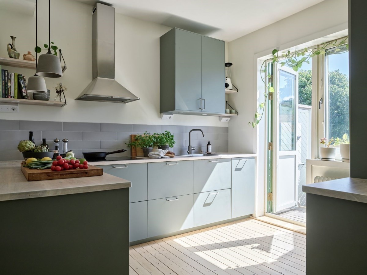 scandi kitchen scandi decor scandi apartment pequeño apartamento nórdico estilo nórdico decoración nórdica decoración de interiores cocina nórdica cocina con península 