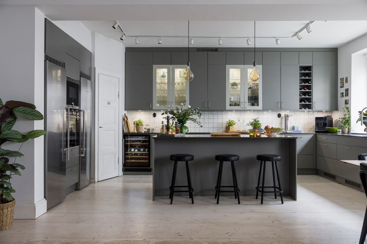 scandinavian kitchen scandi kitchen open kitchen nordic kitchen grey kitchen cocina nórdica cocina gris cocina grande cocina escandi cocina con isla cocina comedor cocina abierta big kitchen 