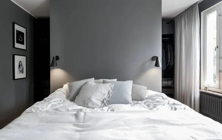 walk in closet vestidor oscuro vestidor nórdico scandi bedroom estilo escandinavo dormitorio oscuro dormitorio nórdico diseño dormitorios con vestidor dark closet dark bedroom 