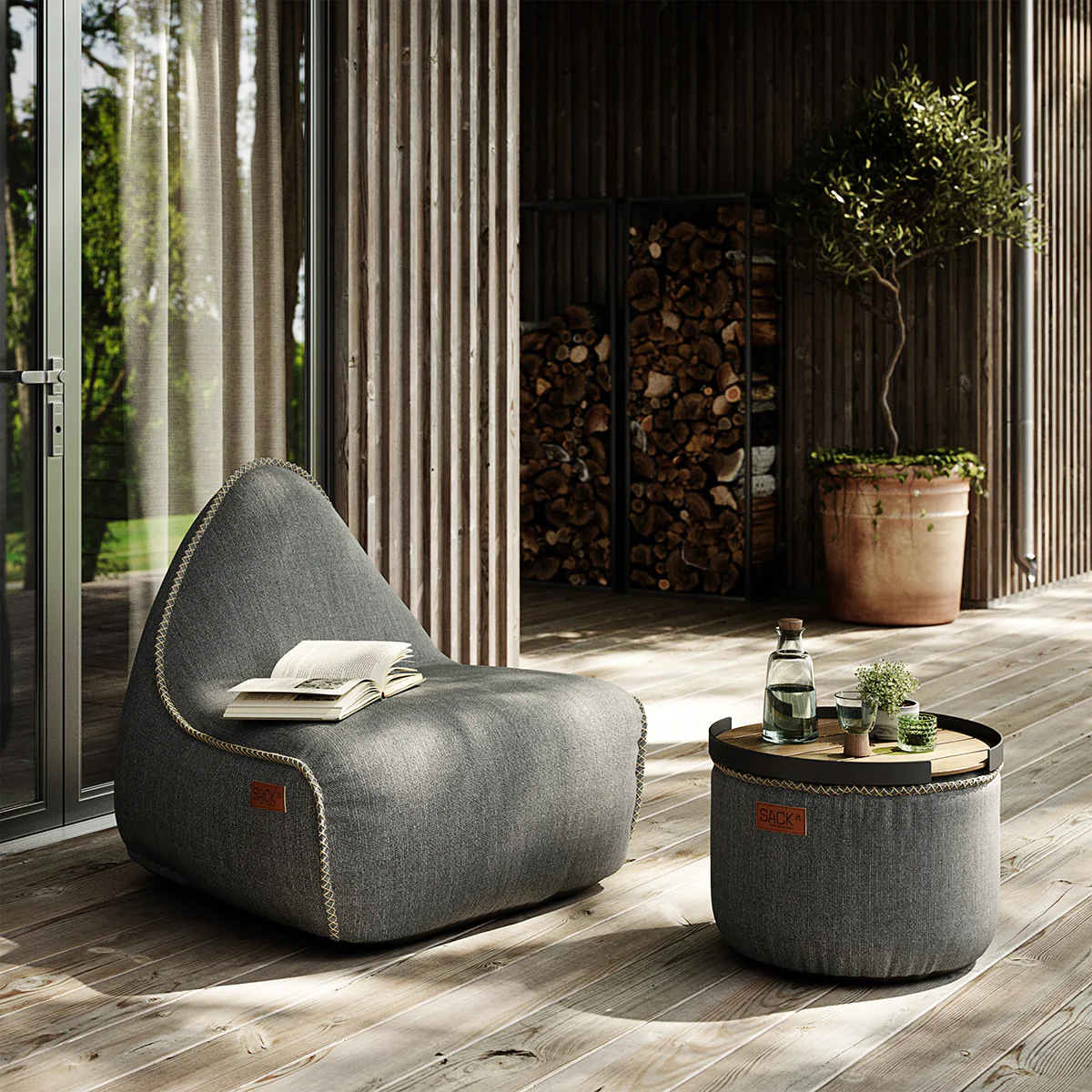 delikatissen waterproof versatile seats terrace seats Sackit poufs resistente al agua quality furniture Pufs Sackit outdoor furniture offers ofertas muebles para exteriores modern furniture mobiliario moderno mobiliario de calidad indoor and outdoor seats durability durabilidad asientos versátiles asientos para terraza asientos para interior y exterior 