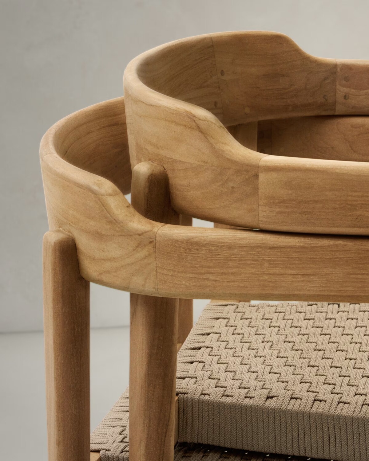 silla madera de teca silla asiento de cuerda muebles madera teca muebles de terraza muebles de jardín muebles de interior muebles de exterior muebles de diseño mesa madera teca kave home 