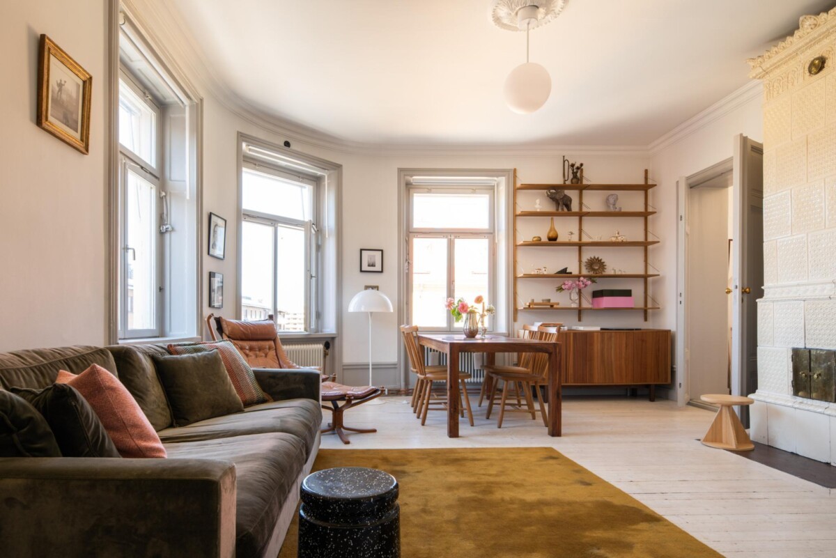 vintage suecia Södermalm mid century modern Estocolmo estilo de vida elegancia atemporal diseño de interiores decoración sueca decoración nórdica decoración atemporal Art Nouveau arquitectura sueca apartamento sueco 