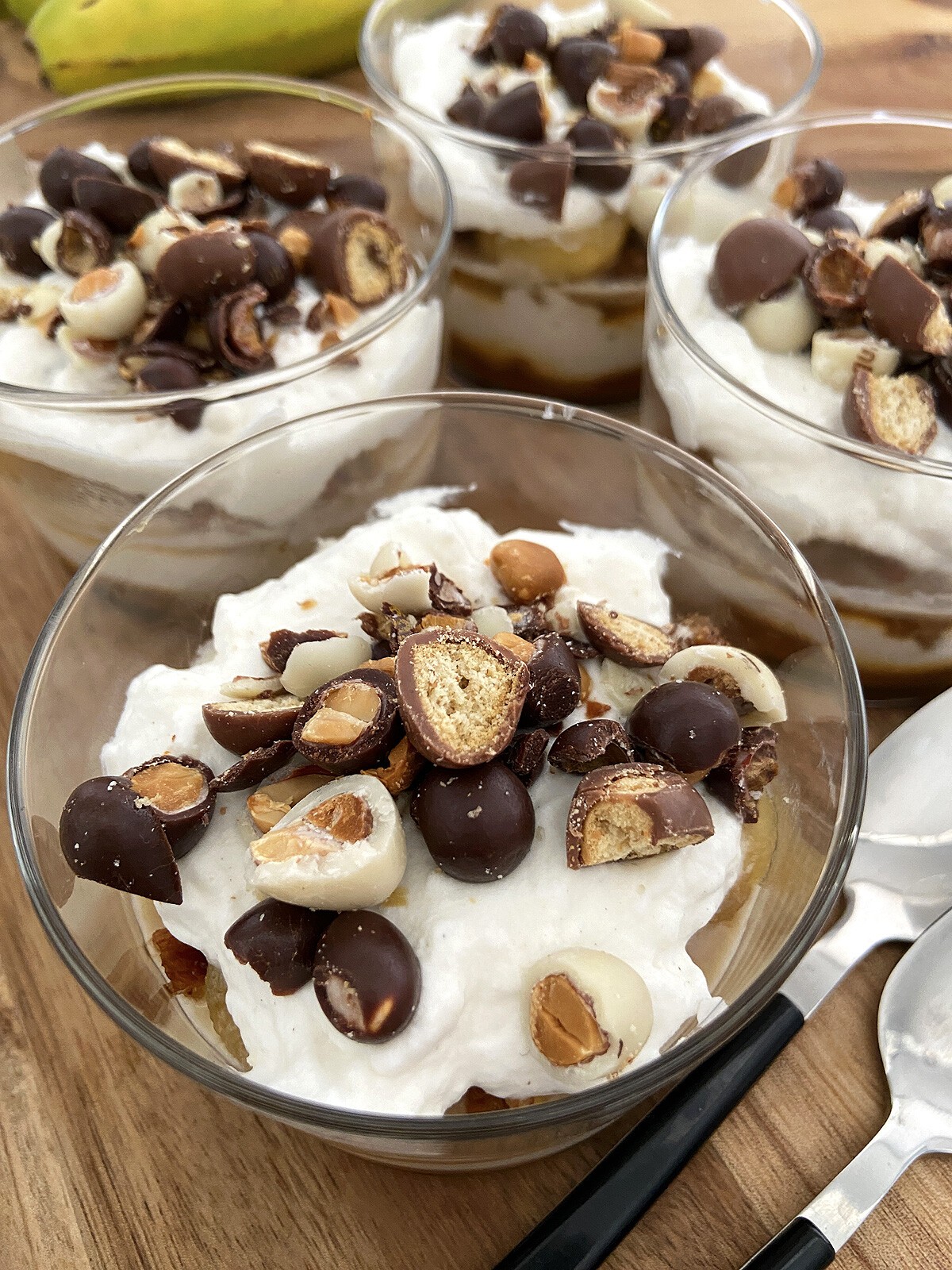 vasito pudding platano repostería fácil recetas delikatissen postres principiantes postres individuales postres fácil y rapido postres delikatissen postres de vasito postres con plátano postre comida verano banoffe 