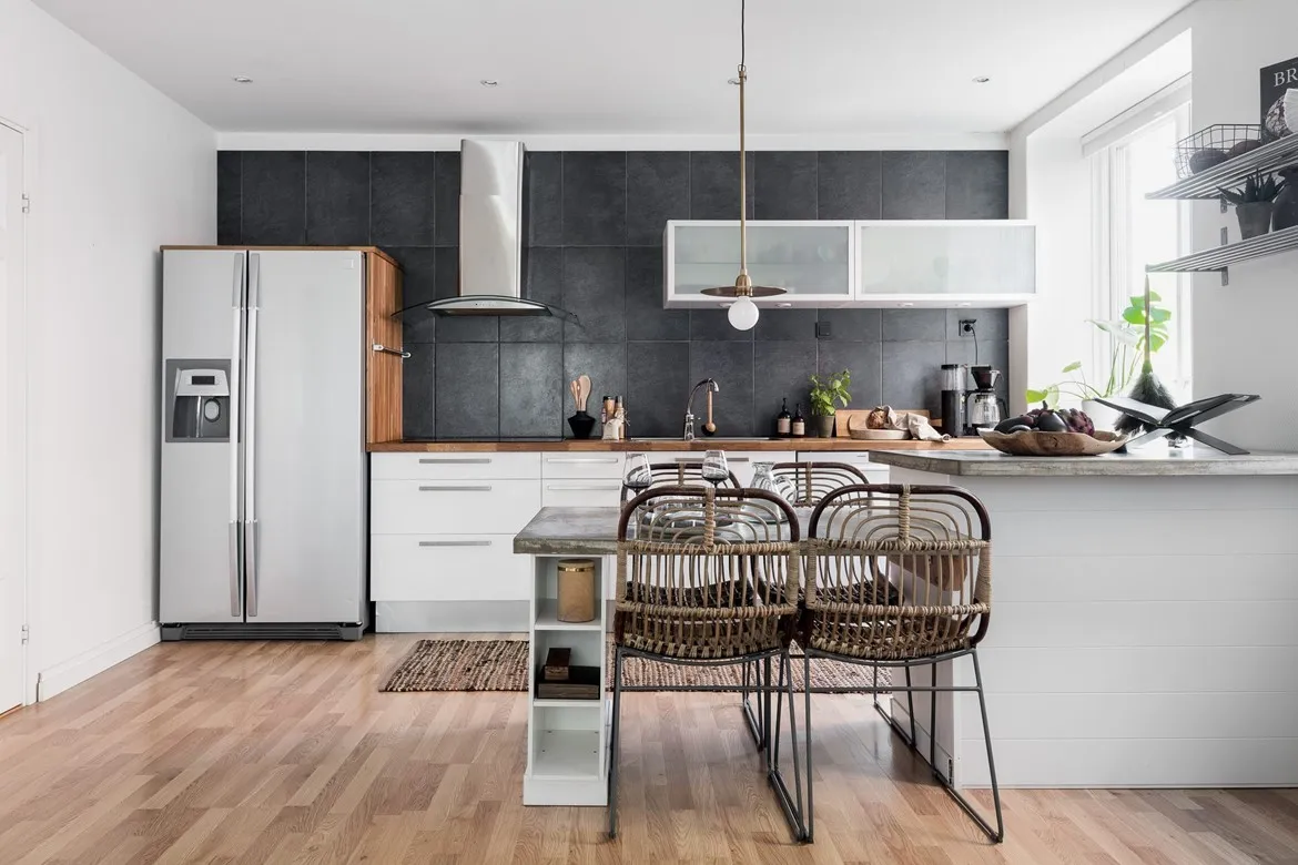 scandinavian style scandi open kitchen nordic kitchen cocina pequeña cocina nórdica cocina escandi cocina con península cocina con isla cocina abierta 