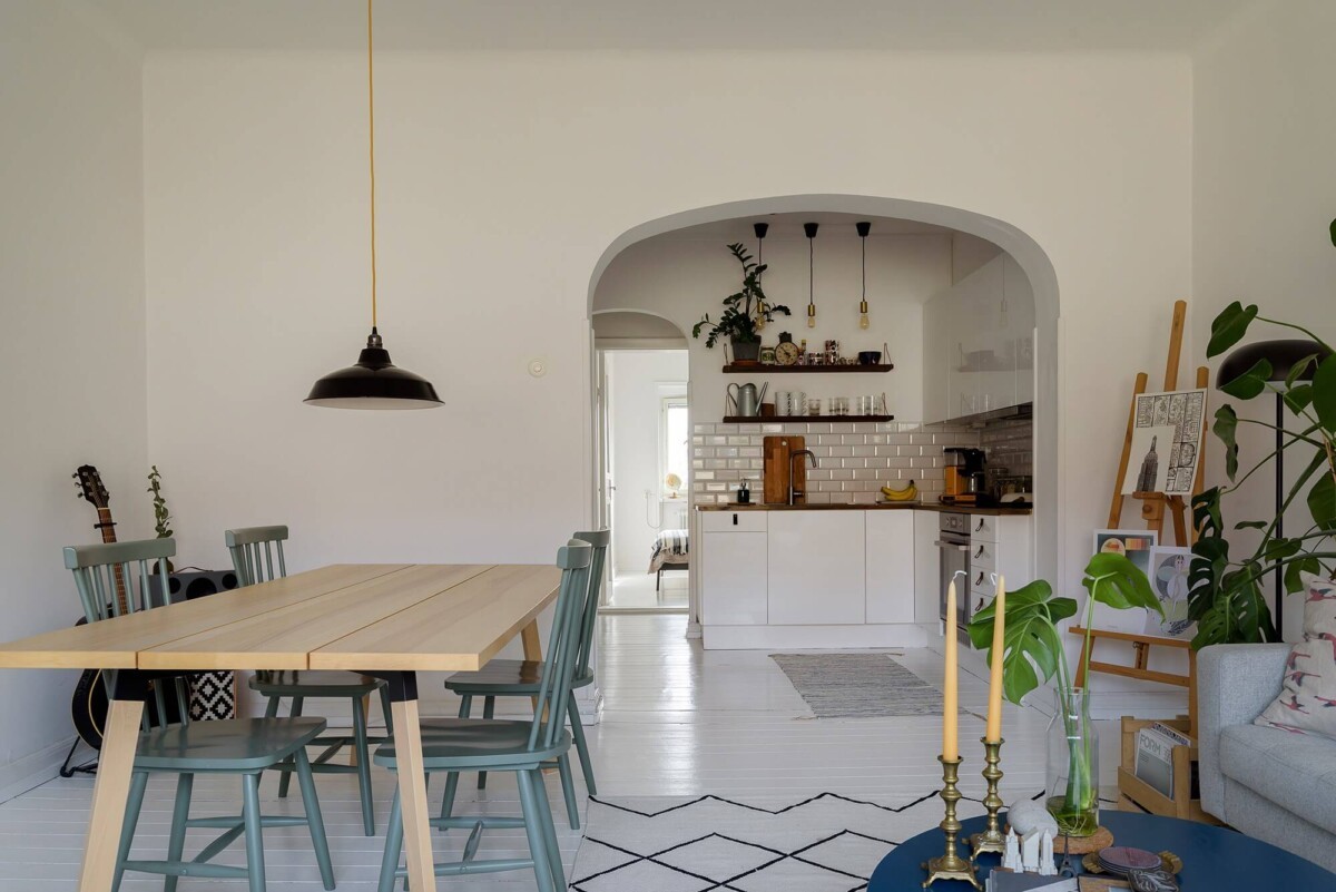 transición con arcos puerta salon arco planta abierta interiores nordicos interiores interior escandinavo estilo nórdico estilo escandi elemento de obra decoración arcos apertura arco pasillo apartamento nórdico 