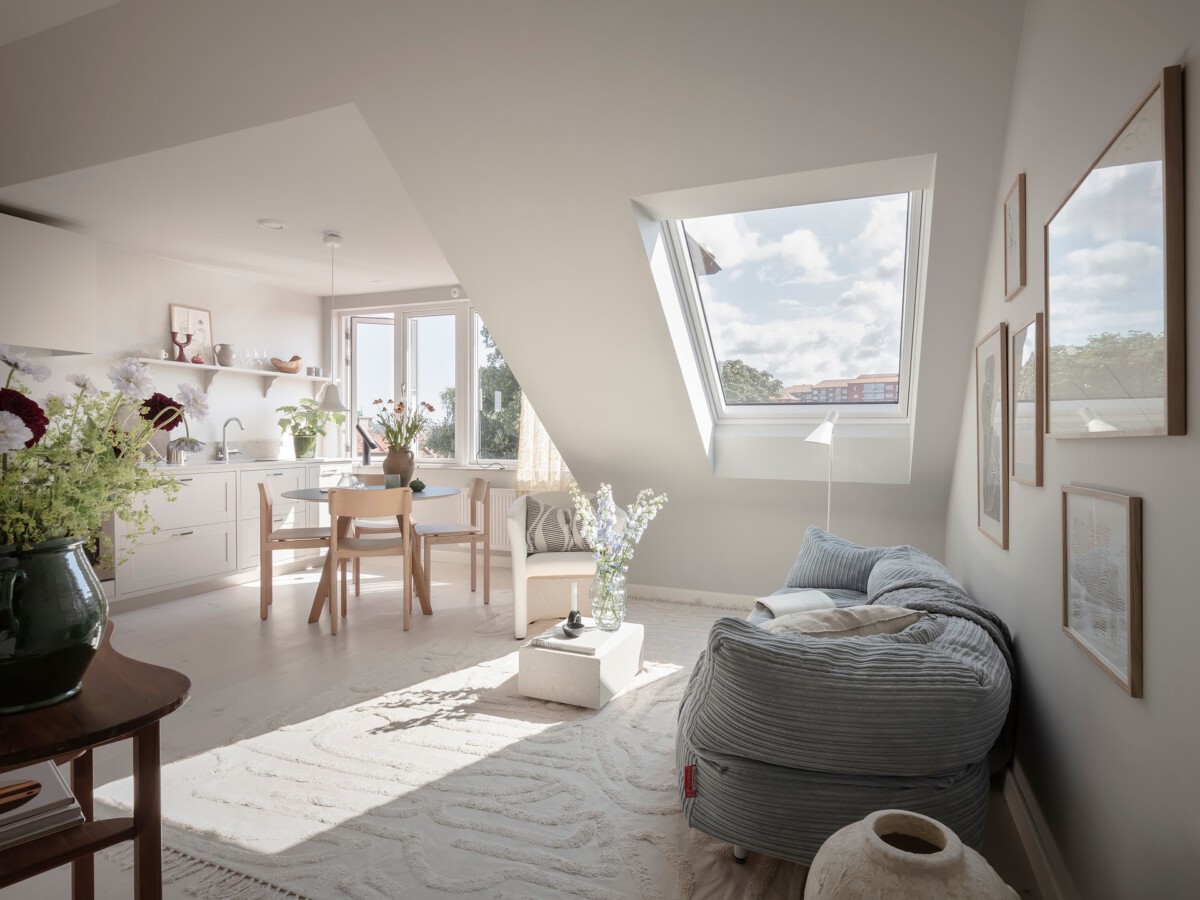 vivienda moderna trastero mini piso estudio diseño eficiente cocina equipada abierta baño amplio ático nórdico apartamento pequeño 36 m² 