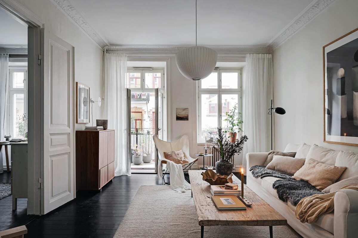 wood floors suelos de madera oscura suelo original pintado suelo de madera scandinavian floors estilo nórdico estilo escandi estilo elegante decoración deco elegante 