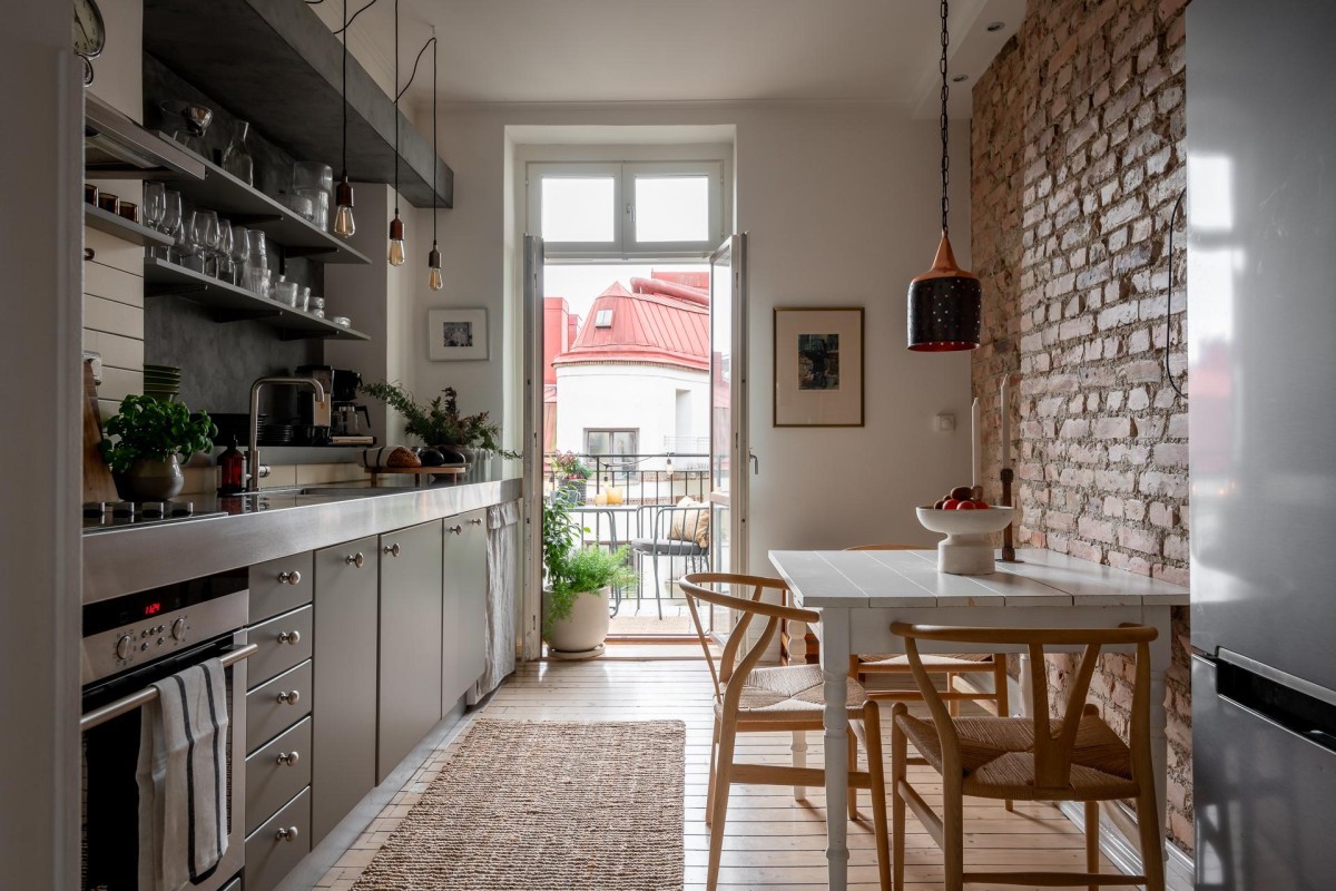 scandi style scandi black negro deco ladrillo visto inspiración deco estilo nórdico diseño de interiores decoración de contrastes apartamento nórdico 